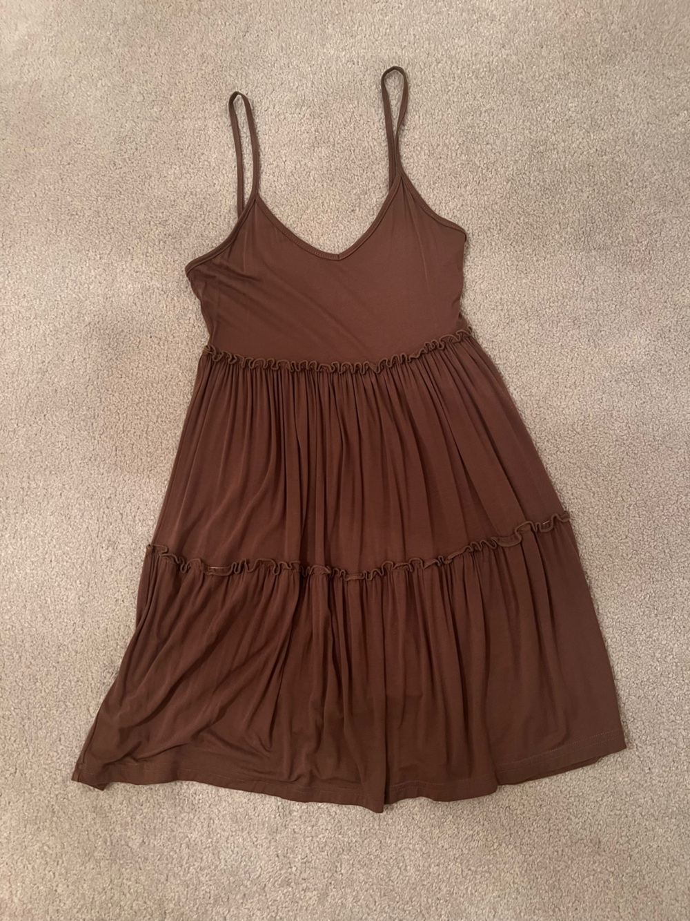 Brown flowy summer dress sun dress
